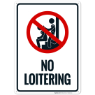 No Loitering With Graphic Sign