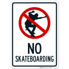 No Skateboarding With Graphic Sign, (SI-66155)