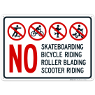 No Skateboarding No Bicycle Riding No Roller Blading No Scooter Sign