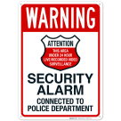 Warning Attention This Area Under 24 Hour Live Recorded Video Surveillance Sign, (SI-66224)