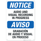 Audio And Visual Recording In Progress Bilingual Sign