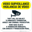 Theft Will Be Subject To Immediate Termination Arrest And Criminal Bilingual Sign
