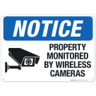 Property Monitored by Wireless Cameras Sign