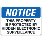 This Property Is Protected By Hidden Electronic Surveillance Sign