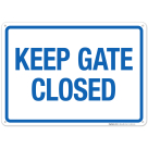 Keep Gate Closed Sign, Pool Sign
