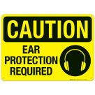 Ear Protection Required With Graphic Sign