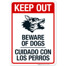 Beware Of Dogs Bilingual Sign