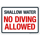 Shallow Water Sign, Pool Sign