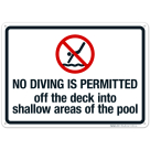 No Diving Is Permitted Sign, Pool Sign