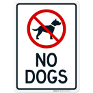 No Dogs Sign With Graphic Sign