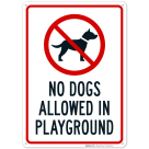 No Dog Allowed In Playground Sign