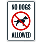 No Dogs Allowed With Graphic Sign, (SI-66540)