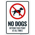No Dog Beyond This Point At All Times Sign