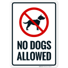 No Dogs Allowed With Graphic Sign