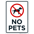 No Pets With Prohibited Graphic Sign