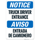 Truck Driver Entrance OSHA Bilingual Sign