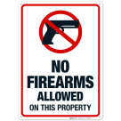 No Firearms Allowed on Property Sign