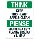 Keep This Plant Safe & Clean Bilingual Sign