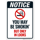 Notice You May Be Smokin' But Only In Looks No Smoking Sign