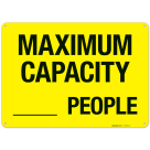 Maximum Capacity People Sign