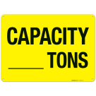 Capacity Ton Sign