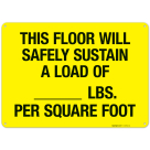This Floor Will Safely Sustain A Load Of Lbs Per Square Foot Sign