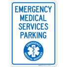 Emergency Medical Services Parking Sign
