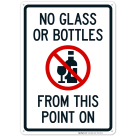 No Glass Or Bottles Sign, Pool Sign