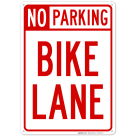No Parking Bike Lane Sign