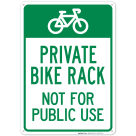Private Bike Rack Not For Public Use Sign