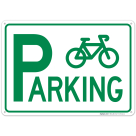 Bicycle Parking With Graphic Sign
