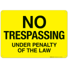 Under Penalty Of The Law Sign