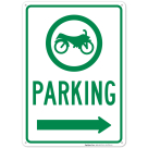 Motorcycle Parking With Right Arrow Sign