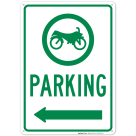 Motorcycle Parking With Left Arrow Sign