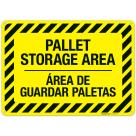 Pallet Storage Area Bilingual Sign
