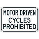 Motordriven Cycles Prohibited Sign
