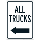 All Trucks With Left Arrow Sign,(SI-67394)