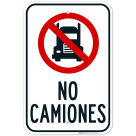 No Trucks Spanish Sign