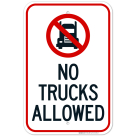 No Trucks Allowed Sign