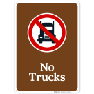 No Trucks With Grapghic Sign