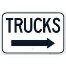 Trucks With Right Arrow Sign