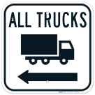 All Trucks With Left Arrow Sign