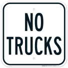 No Trucks MUTCD Compliant Sign