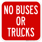 No Buses Or Trucks Sign