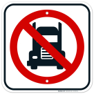 No Truck Symbol Sign