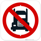 No Truck Graphic Sign