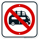 No Camper Van Symbol Sign