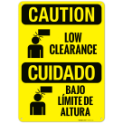 Low Clearance Bilingual OSHA Sign