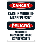 Carbon Monoxide May Be Present OSHA Bilingual Sign