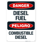Diesel Fuel OSHA Bilingual Sign